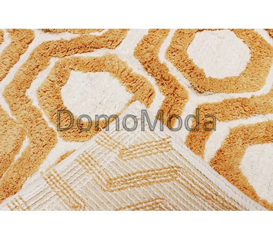 Коврик для ванной Indian Handmade Nuts RIS-BTH-5232 BEIGE-WHITE - высокое качество по лучшей цене в Украине изображение 4.